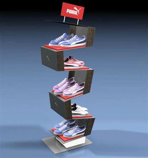 Comfortable Inspire Shoe Store Wooden Display Racks Sneaker Display Shelves