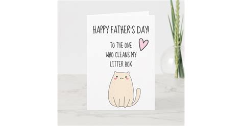 Happy Father's Day From Cat Funny Cute Humor Card | Zazzle