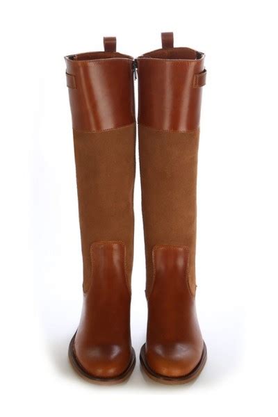 Camel leather and suede boots Camel high boot Woman camel leather boots