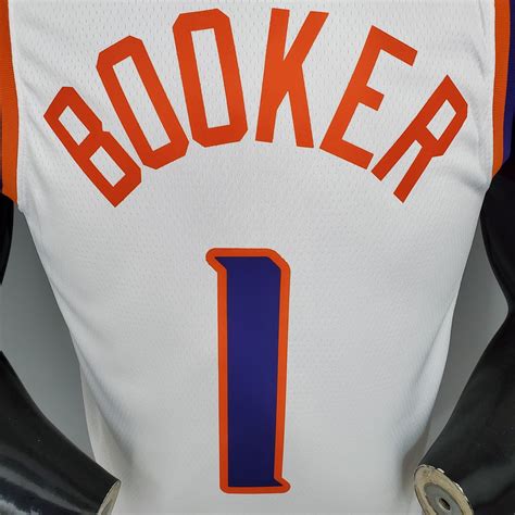 BOOKER#1 Phoenix Suns White NBA Jersey