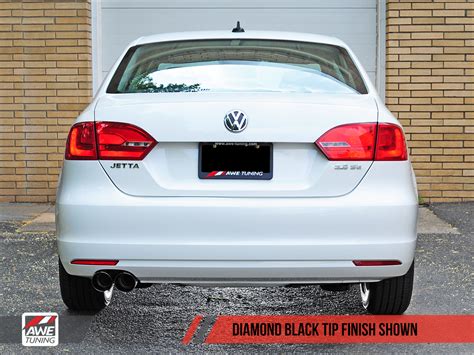 AWE Track Edition Exhaust for MK6 Jetta 2.5L - Diamond Black Tips ...