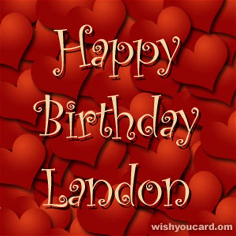 Happy Birthday Landon Free e-Cards