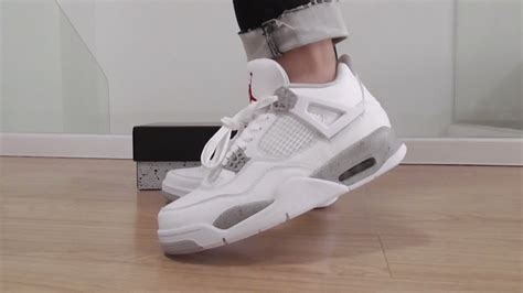 Air Jordan 4 White Oreo Unboxing Review & On Feet - YouTube