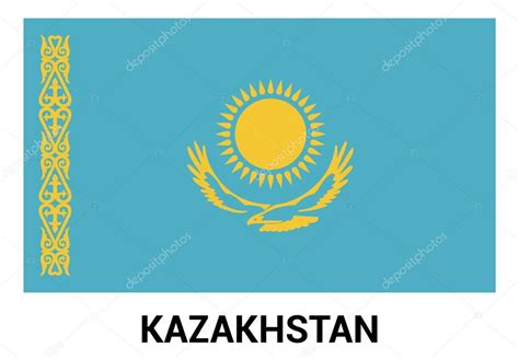 Kazakhstan Flag in official colors Stock Vector by ©ibrandify 93835308