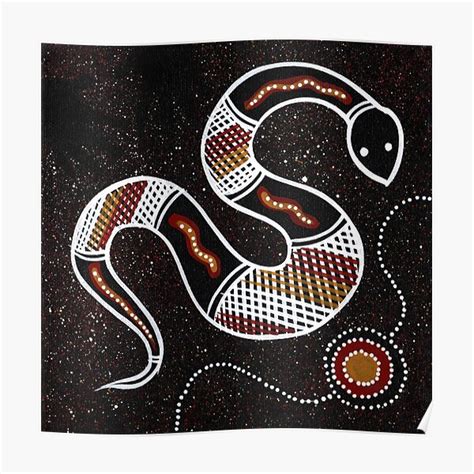 "Authentic Aboriginal Art - Painting - Snake" Poster for Sale by ...