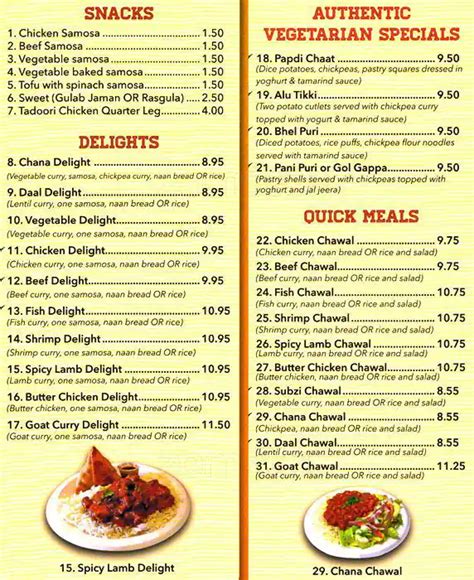 Shaan Curry House Menu, Menu for Shaan Curry House, Nepean, Ottawa - Urbanspoon/Zomato