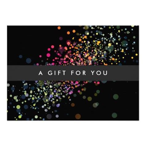 Colorful Makeup Splash on Black Two-Sided, Full-Color Printed Gift Certificate Template - great ...