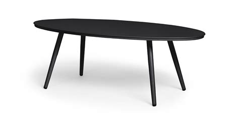 Dark Charcoal Oval Metal Coffee Table | Halden | Article Modern Outdoor ...