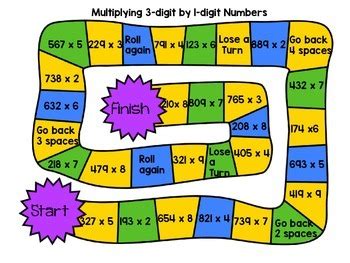 Multiplication & Division Board Games 4.NBT.5, 4.NBT.6 by Ridgeway's Resources