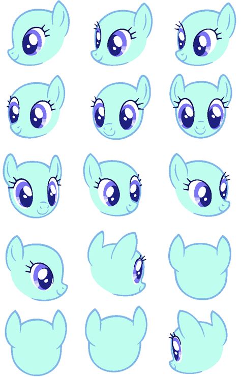 mlp g4 head turnaround base by quokozo on DeviantArt