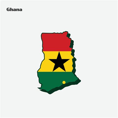 Ghana Nation Flag Map 20187961 Vector Art at Vecteezy