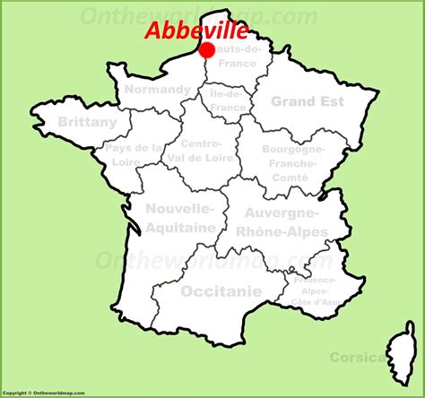 Abbeville location on the France map - Ontheworldmap.com