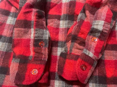 Vtg Pendleton Flannel Shirt Button Down Wool Shirt Usa Made Sz 17 Medium Red | eBay