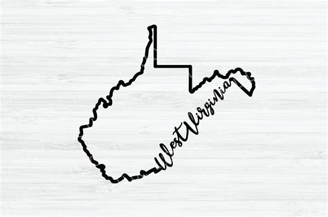 West Virginia Outline SVG. West Virginia Cursive Svg. West - Etsy Singapore