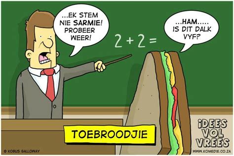 Idees vol vrees | Math humor, Afrikaans, Comics