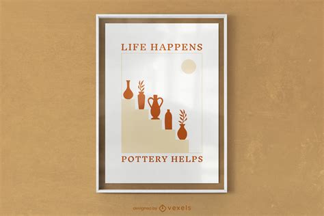 Pottery Poster Design Vector Download