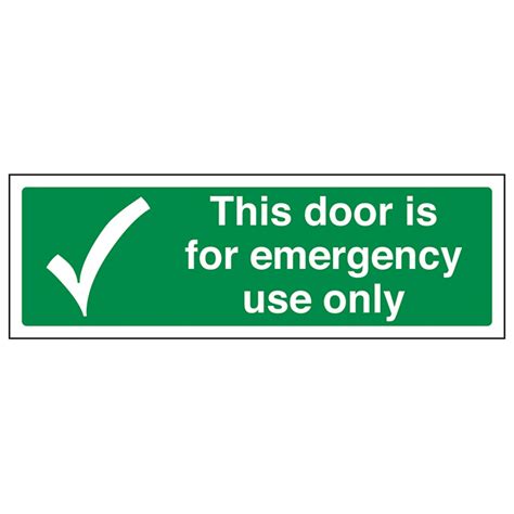 This Door is For Emergency Use Only - Landscape | Fire Exit | Safety Signs | Safety Signs 4 Less