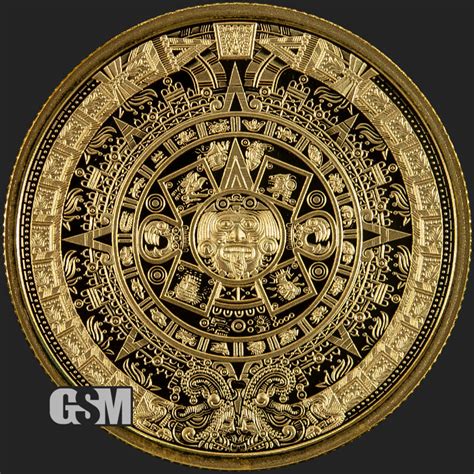 1 oz Aztec Calendar Gold Round