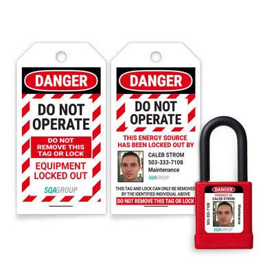 Custom Lockout Tagout Kit (5 Tags, 5 Padlock Decals) - Kasama