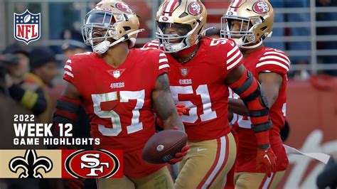 New Orleans Saints vs. San Francisco 49ers | 2022 Week 12 Game ...