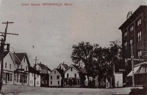 Brownville Maine Union Square Street Scene Vintage Postcard AA12395 ...