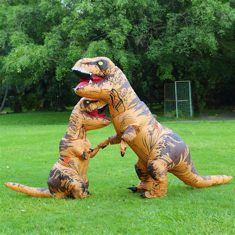 Inflatable Dinosaur Costume T REX Costume Jurassic World Park Blowup Dinosaur Halloween Cosplay ...