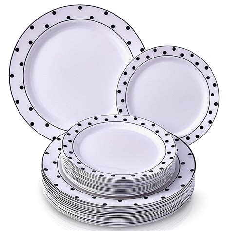 Plastic Plates for Wedding | 120 Dinner Plates and 120 Side Plates ...