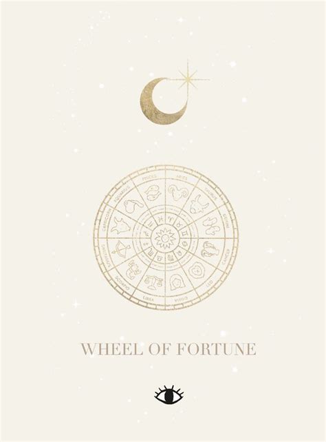 the wheel of fortune is shown in gold on a white background with stars ...