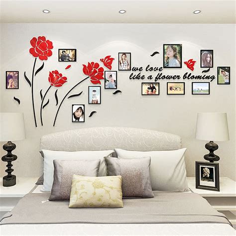 3d acrylic family photo picture frame wall sticker art background home decor Sale - Banggood.com