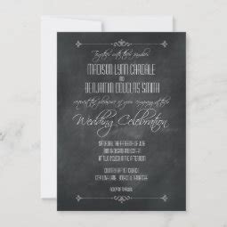 Vintage Chalkboard Wedding Celebration Invitations | Zazzle