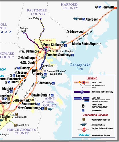 Marc Train Map Baltimore