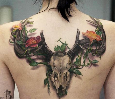 Deer Skull tattoo by Sergey Butenko | Post 19714