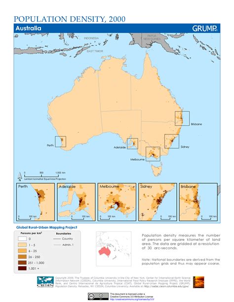 Map of population density in Australia : r/MapPorn