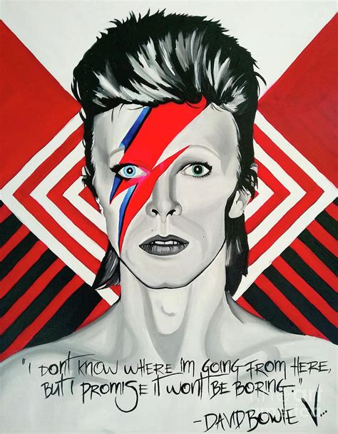 David Bowie- Ziggy Stardust #2 Painting by Victoria Glaittli - Fine Art America