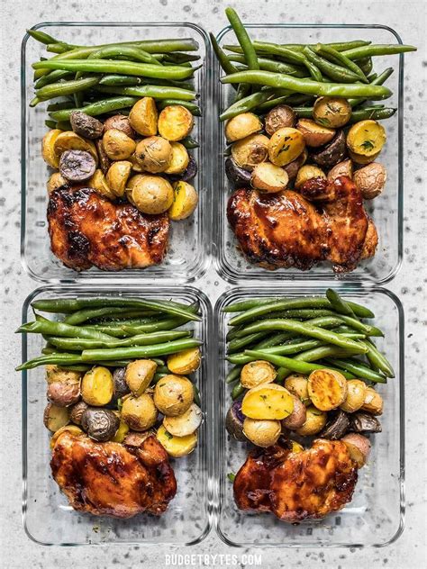 Glazed Chicken Meal Prep | Dinner meal prep, Healthy lunch meal prep, Clean meal prep