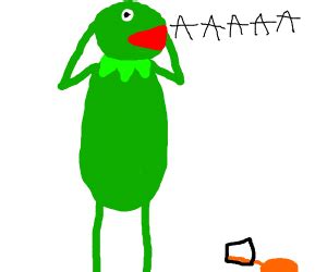 kermit screaming - Drawception