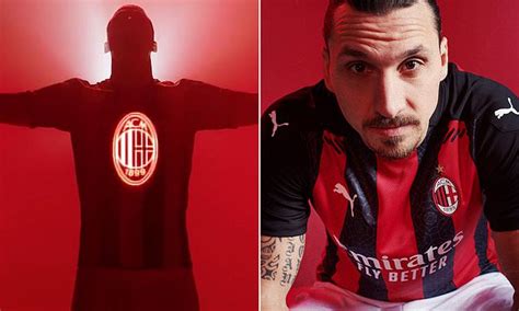 Sticking around, Zlatan? Ibrahimovic models AC Milan's new home kit ...