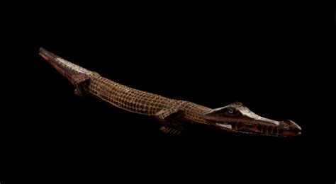 Sepik river crocodile spirit form, Papua New Guinea, carved… - Oceanic ...