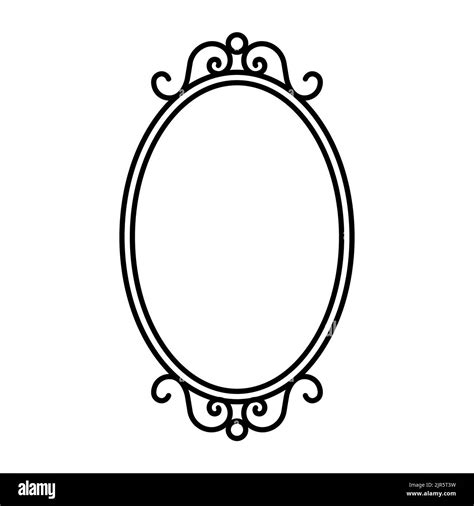 Ornate Hand Mirror Drawing