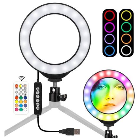 Vivitar RGB Full Color 10" LED Ring Light Kit Vlog Podcast Stream Make-Up Essentials - Walmart.com