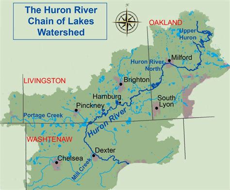 Huron Watershed - History of the Huron River Chain of Lakes