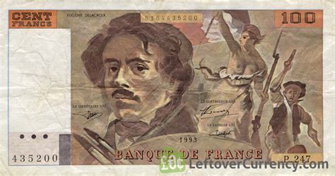 100 French Francs (Eugene Delacroix) - Exchange yours for cash