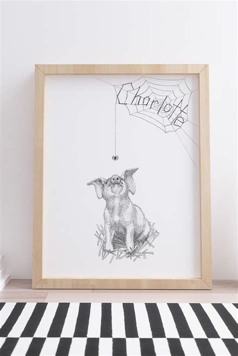 Charlottes Web Art Sketch Wilbur the Pig Pencil Drawing | Etsy in 2022 ...