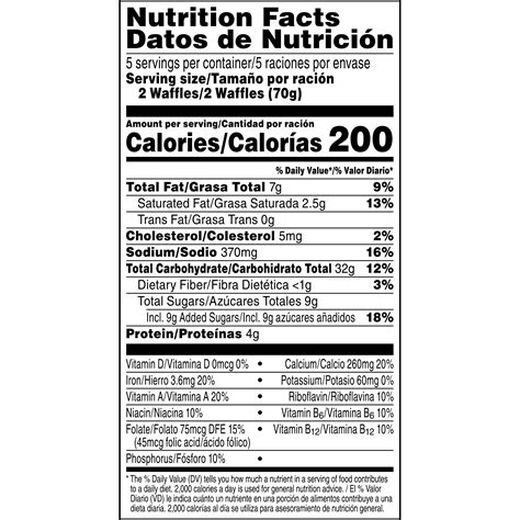 Chocolate Chip Eggo Waffles Nutrition Facts – Runners High Nutrition