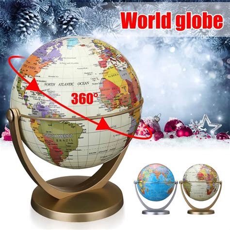 360 Degree Rotating World Globe Earth Map Tellurion Geography Education Toys Table Desktop ...