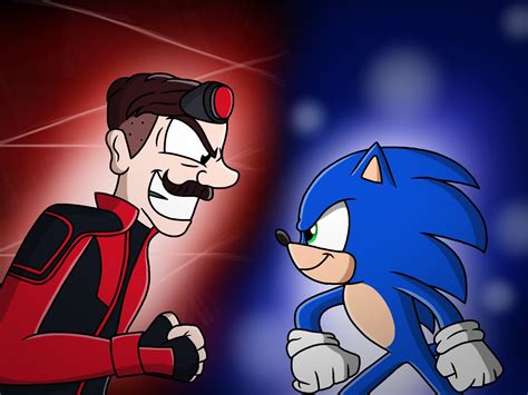 Sonic vs Eggman by JustSomePainter11 on DeviantArt