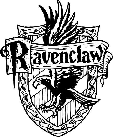 Ravenclaw Crest Emblem Badge SVG Harry Potter Hogwart's House Vector Illustration by RetroMat ...