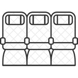 Economy Class Seat Icon - Download in Line Style