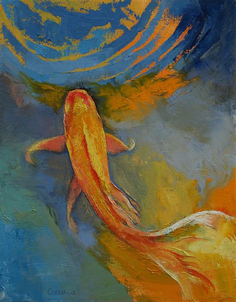 Butterfly Koi Painting by Michael Creese - Fine Art America