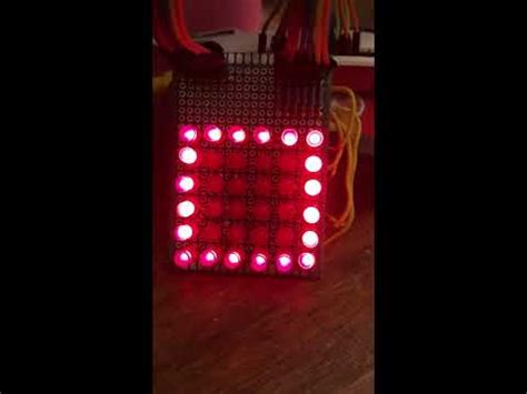 DIY LED Matrix animation test - YouTube